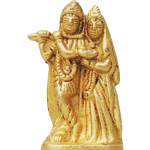 Brass Radha Krishna God Idol – Decorative Temple Showpiece