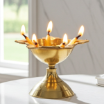 Brass Panchmukhi Deepak No. 0