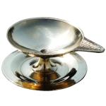 Brass Pandeep Plate Deepak, Oil Lamp No. 3  - Elegant Brass Lamp for Home Décor