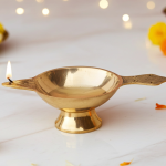 Brass Table Decor Oil Lamp Deepak No. 2  - Medium Brass Deepak for Worship Use