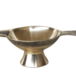 Brass Table Decor Oil Lamp Deepak No. 3  - Traditional Brass Diya for Temple Lighting