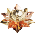Brass & Copper Deepak, Oil Lamp  - Dual Metal Deepak for Puja Décor