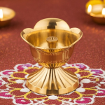Brass Showpiece Gulab Deepak Statue