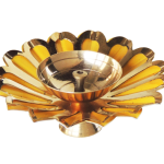 Iron & Brass Deepak Color Yellow 4 Inch