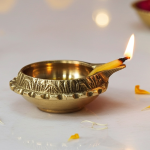 Brass Table Decor Oil Lamp Kuber Deepak  - Handcrafted Brass Deepak for Puja Use