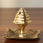 Brass God Temple Agardan, Agarbatti Stand Plate Square