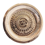 Copper Om Design Puja Plate Design