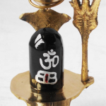 Brass Shivling With Black Stone – Size 0 Devotional Lingam