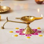 Brass EK batti Arti Deepak  No. 4