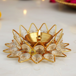 Brass Fancy Bowl Crystal Deepak No. 2