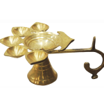 Brass Table Decor Oil Lamp Deepak 5 Wicks  - Classic Brass Deepak for Puja Rituals