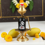 Brass Shivling With Black Stone – Size 1 Spiritual Lingam, 4