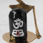 Brass Shivling With Black Stone – Size 1 Spiritual Lingam, 4
