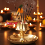 Brass God Temple Agardan, Agarbatti Stand Plate