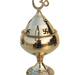 Brass Table Decor Oil Lamp Om Pakija Deepak  - Premium Brass Lamp for Puja Décor