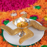 Brass Table Decor Swastic Deepak
