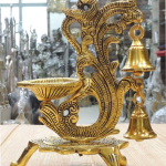 Brass Ganga Aarti Diya – 7 Wick Ritual Oil Lamp