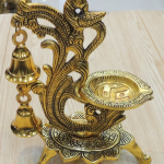 Brass Ganga Aarti Diya – 7 Wick Ritual Oil Lamp