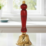 Brass Showpiece Ghanti Bell With Wood Handle