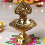 Brass Table Decor Trishul Deepak No. 2