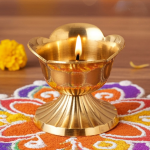 Brass Gulab Jyot Deepak No. 4