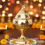 Brass Table Decor Oil Lamp Om Pakija Deepak  - Decorative Brass Diya for Gift Purpose