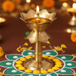 Brass Kamal Stand Deepak No. 1