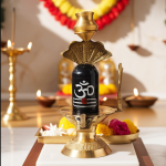 Brass Shivling With Black Stone – Size 4 Handcrafted Lingam, 6