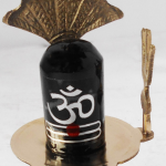 Brass Shivling With Black Stone – Size 4 Handcrafted Lingam, 6