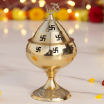 Brass Table Decor Oil Lamp Om Pakija Deepak  - Classic Deepak for Puja Mandir