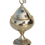 Brass Table Decor Oil Lamp Om Pakija Deepak  - Classic Deepak for Puja Mandir