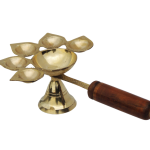 Brass Wooden Panch Arti No. 3