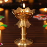 Brass Kamal Stand Deepak No. 2