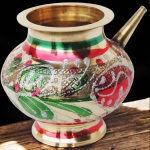 Brass Karwa Meena 10 , 340 ML