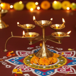 Brass Table Decor Star Deepak, Oil Lamp  - Unique Brass Oil Lamp for Home Décor