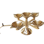 Brass Table Decor Star Deepak, Oil Lamp  - Unique Brass Oil Lamp for Home Décor