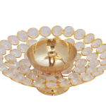 Brass Round Crystal Diya No. 3