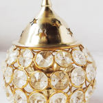 Brass Matki Crystal Deepak No. 2