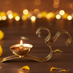 Brass Om Fancy Deepak No.4