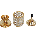 Brass Table Decor Oil Lamp Deep Jyoti No. 3  - Elegant Brass Oil Lamp for Home Temple