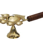 Brass Wooden Panch Arti No. 5