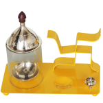 Iron & Brass Swastic Chimney Deepak In Yellow Color No. 2