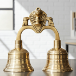 Brass Pooja 2 Combined Bell, Double Ghanti