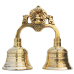Brass Pooja 2 Combined Bell, Double Ghanti