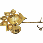 Brass Table Decor Oil Lamp Deepak 5 Wicks  - Handmade Puja Deepak for Festival Use