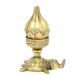 Brass Curved Metal Flower Candle Holder On Elephant