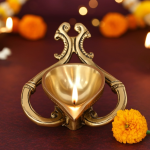 Brass Table Decor Oil Lamp Deepak  - Handmade Brass Diya for Home Temple