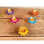 Brass Colorful Deepak 3 Inch