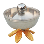 Aluminum Decorative Bowl With Cover, Diwali Gifting Item