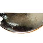 Aluminum Decorative Tray Hammerd Nickel